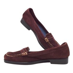 A2 by Aerosoles ‘Seam Two’ Low Heel Burgundy Suede Loafers - Size 6.5